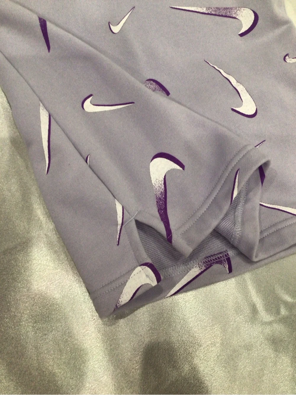 Nike Girls Lavender Purple Swoosh Tank and Bike Shorts Set Size10/12
